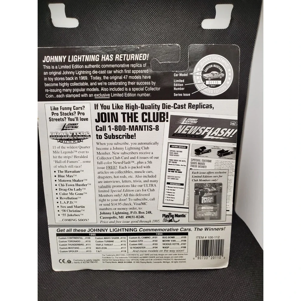 Johnny Lightning Custom Spoiler Series 1 Commemorative